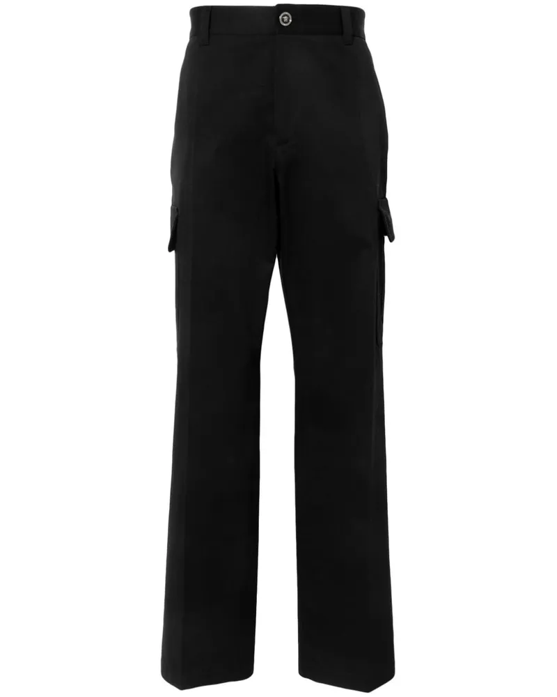 Versace Cargohose mit Logo-Stickerei - Schwarz Schwarz