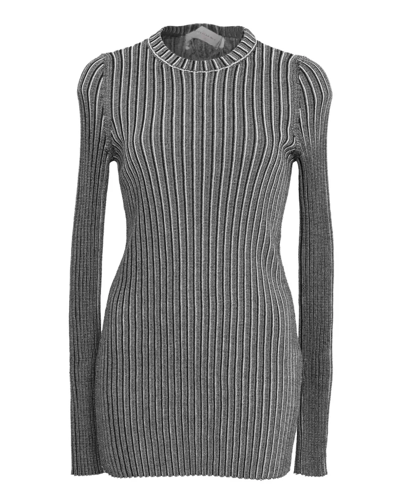 Victoria Beckham ribbed-knit flared-sleeve mini dress - Schwarz Schwarz