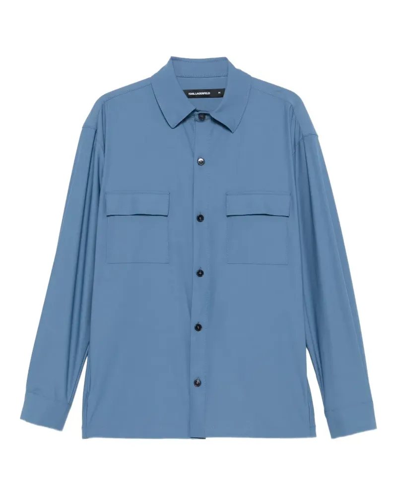 Karl Lagerfeld Hemd mit Klappentasche - Blau Blau