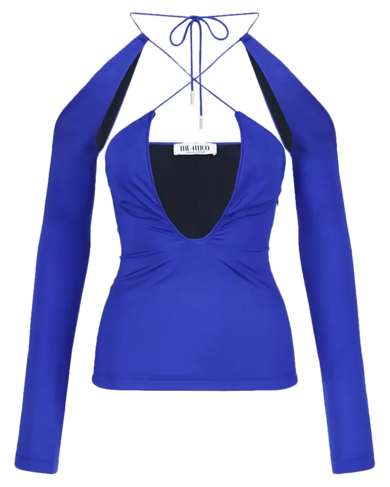 ATTICO Zane Oberteil mit Cut-Outs - Blau Blau