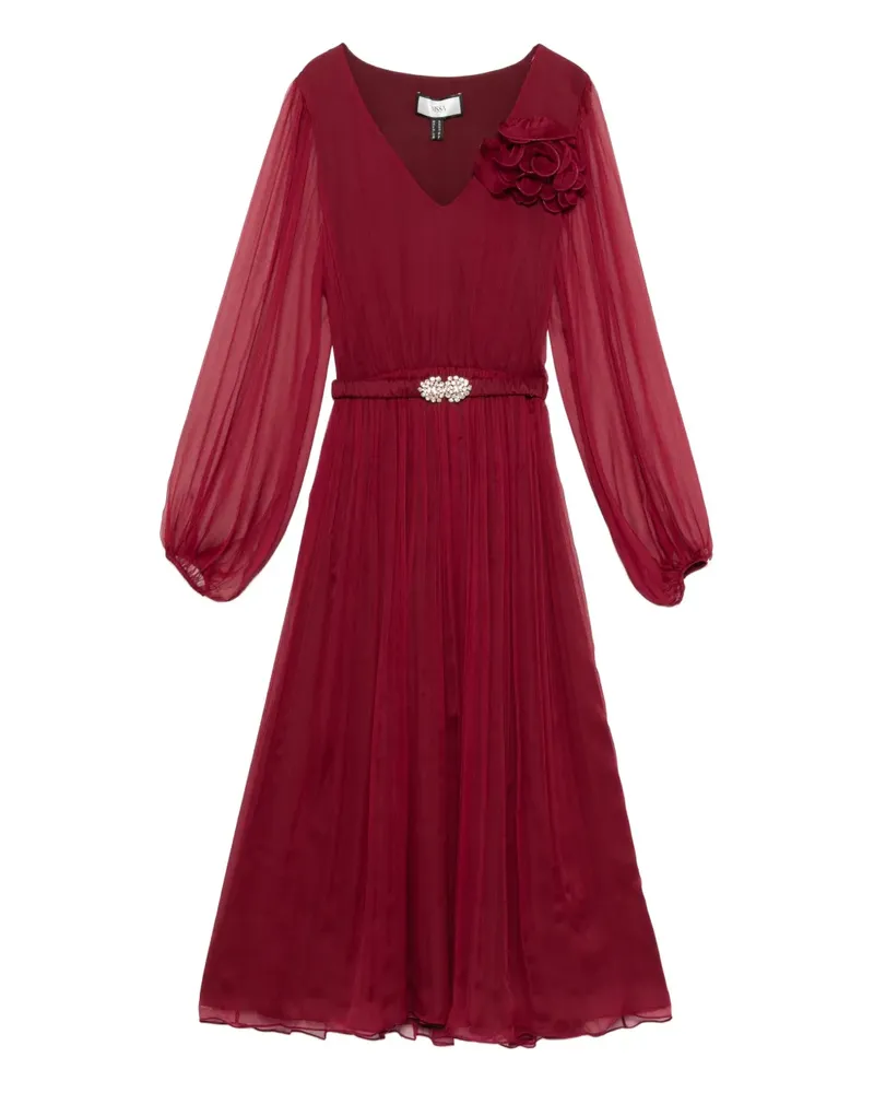 NISSA Kleid mit Blumenverzierung - Rot Rot