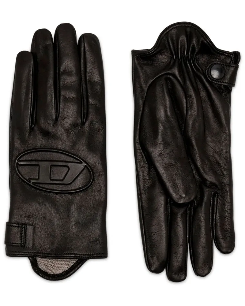 Diesel G-Reies Handschuhe aus Leder - Schwarz Schwarz