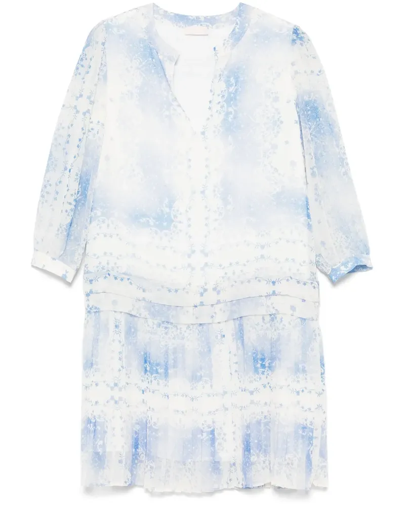 Liu Jo Midikleid mit Blumen-Print - Weiß Weiß