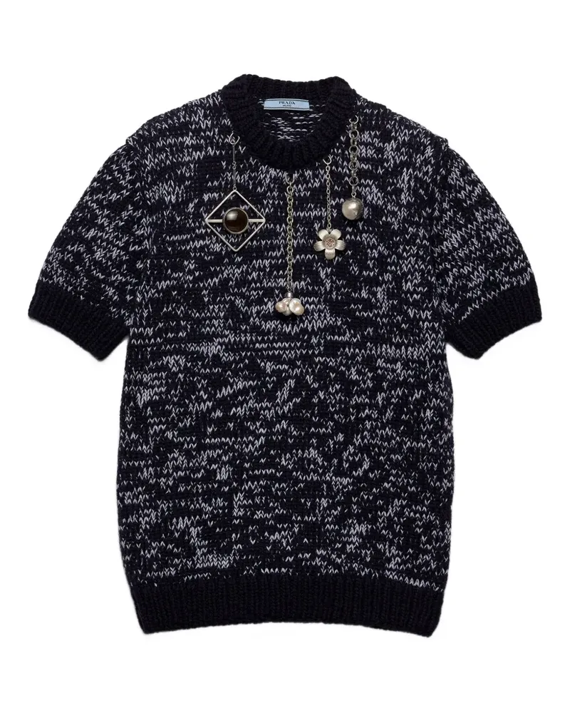 Prada Pullover mit kurzen Ärmeln - Blau Blau
