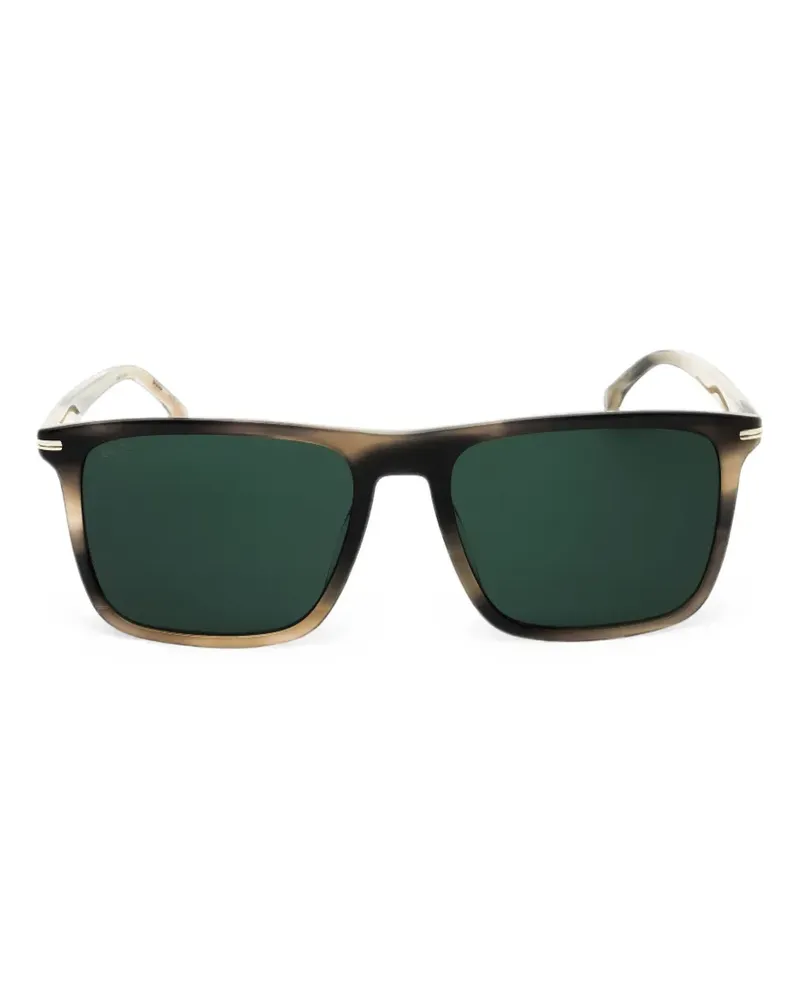 HUGO BOSS Eckige Sonnenbrille in Schildpattoptik - Grau Grau