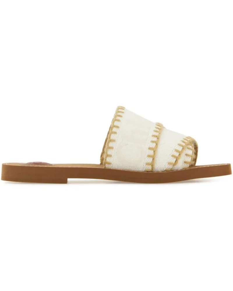 Chloé Woody Slipper aus Canvas - Nude Nude