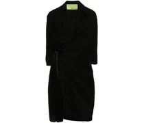 Miya Wickelkleid aus Seide - Schwarz