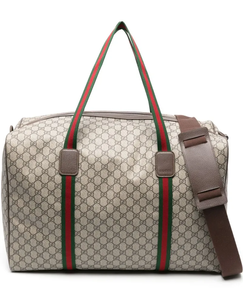 Gucci Große GG Supreme Reisetasche Nude