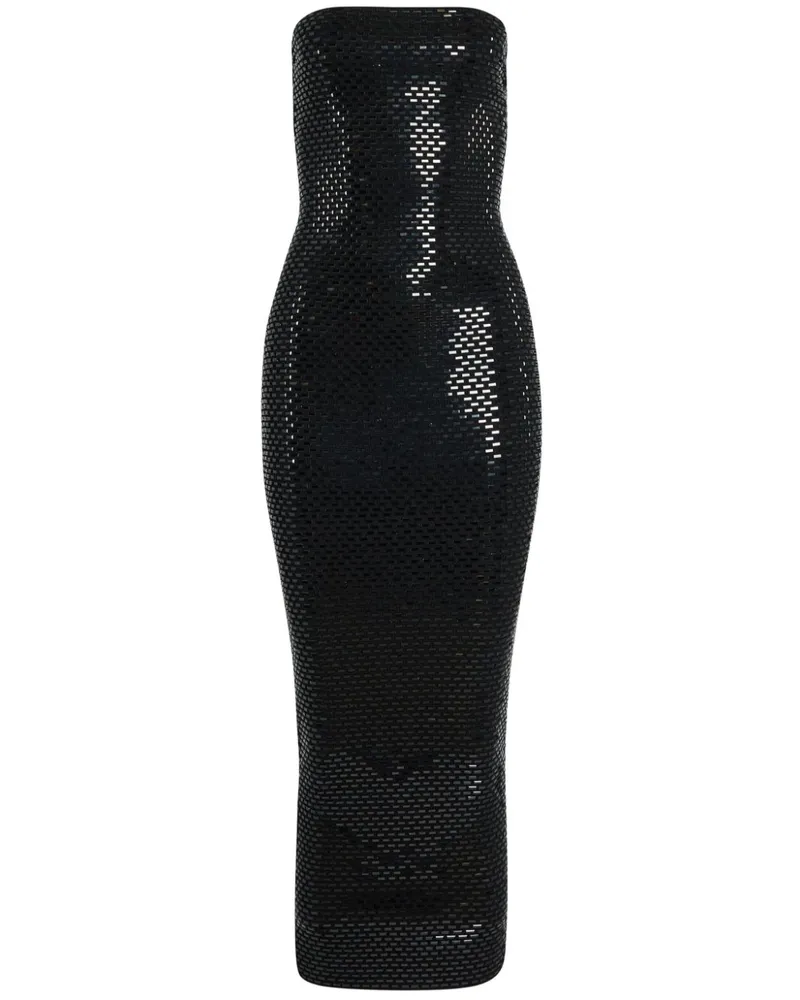 Retrofête Karrah Maxikleid - Schwarz Schwarz