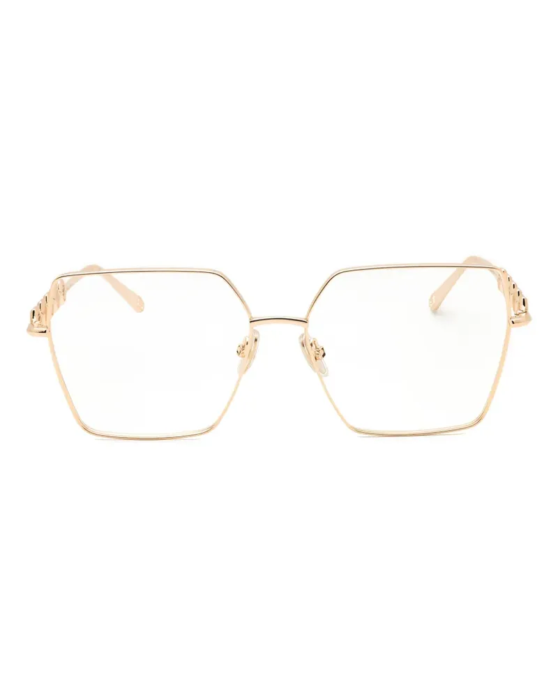 Philipp Plein Brille mit geometrischem Gestell - Gold Gold
