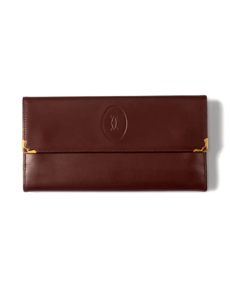 Cartier 1990s Must de  leather wallet - Braun Braun
