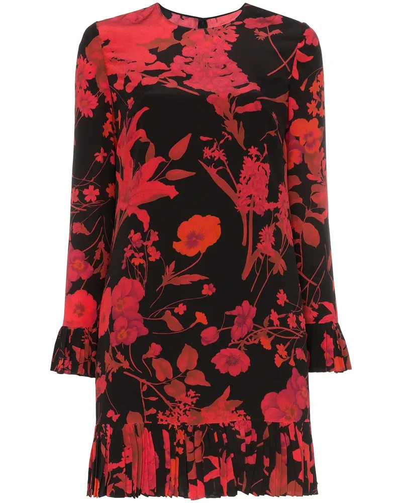 Valentino Garavani Kleid mit Blumenmuster - Schwarz Schwarz