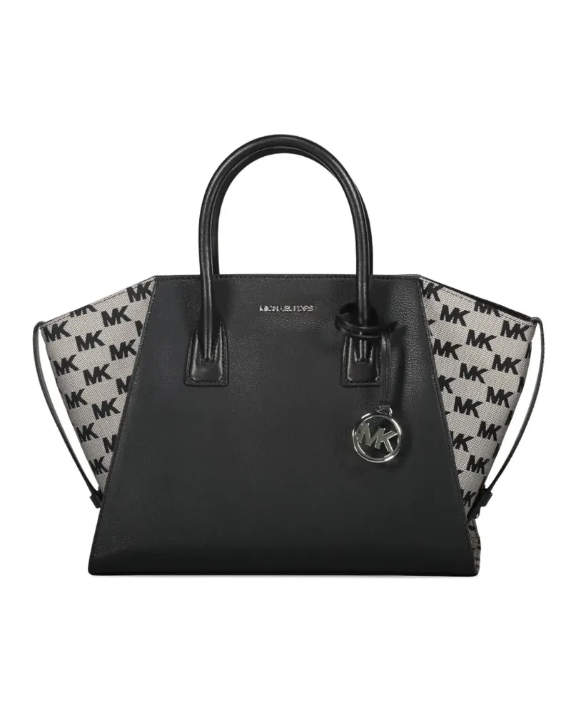 Michael Kors Avril Tote Bag mit Logo-Schild - Schwarz Schwarz