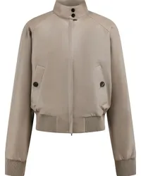 Ferragamo Cropped-Bomberjacke aus Nappa Grau