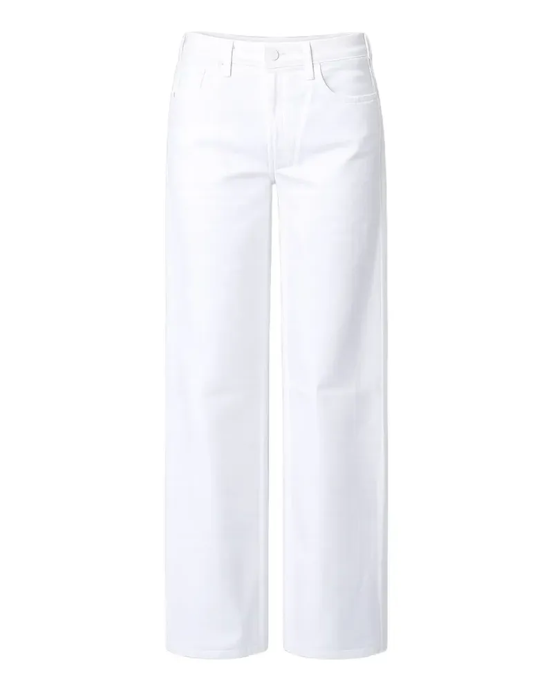 Mother Jeans mit weitem Bein - Weiß Weiß