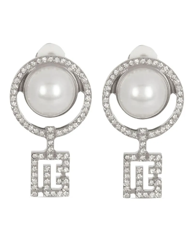 Balmain Art Deco Ohrclips - Silber Silber