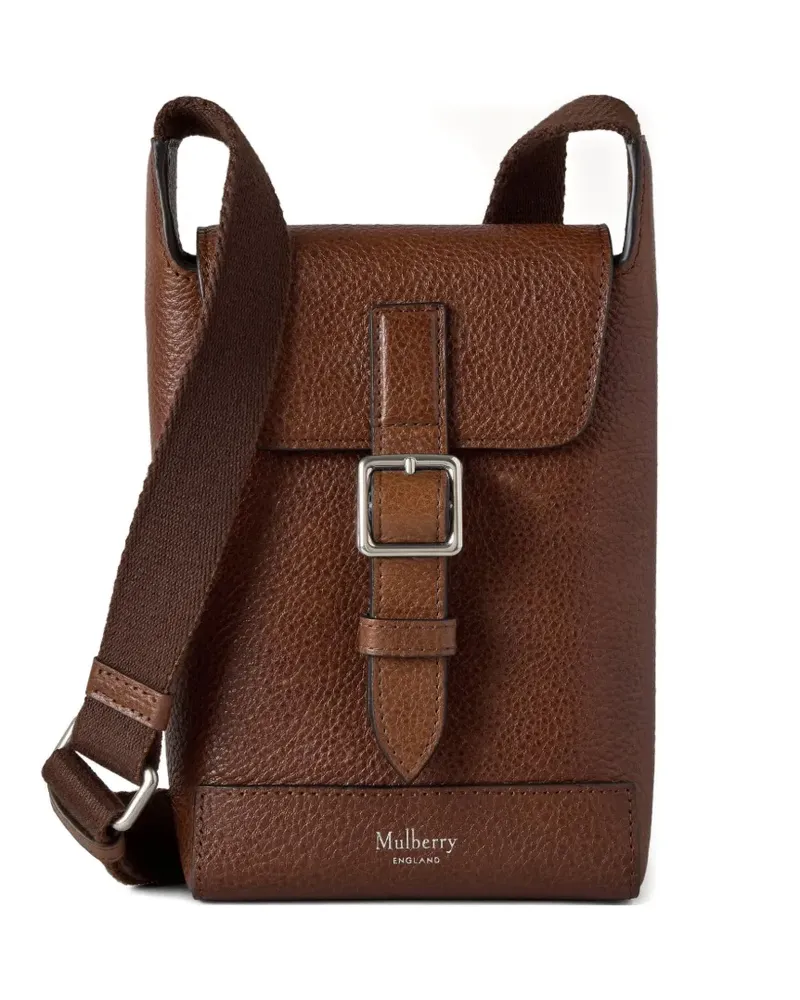Mulberry Chiltern buckle-fastening leather phone bag - Braun Braun
