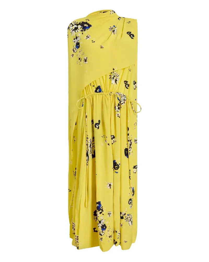 Proenza Schouler draped floral-print midi dress - 970 970