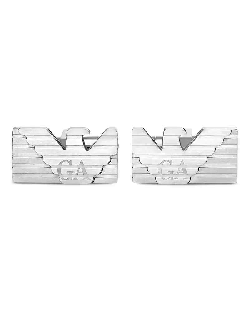 Emporio Armani logo-motif cufflinks - Silber Silber