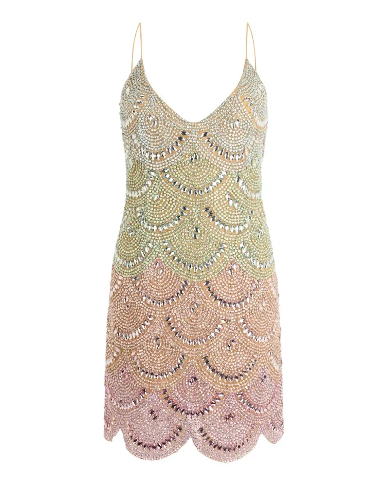 Philipp Plein waves multicolour mini dress - Grün Grün