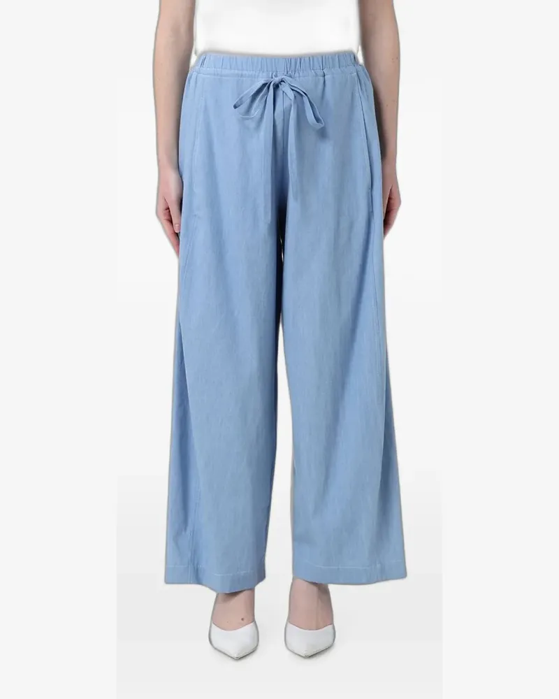 MEIMEIJ drawstring-waist palazzo pants - Blau Blau