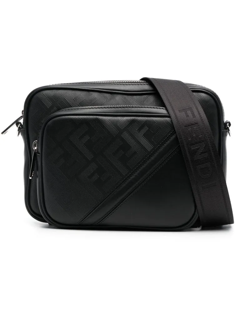 Fendi Shadow Diagonal Kuriertasche - Schwarz Schwarz