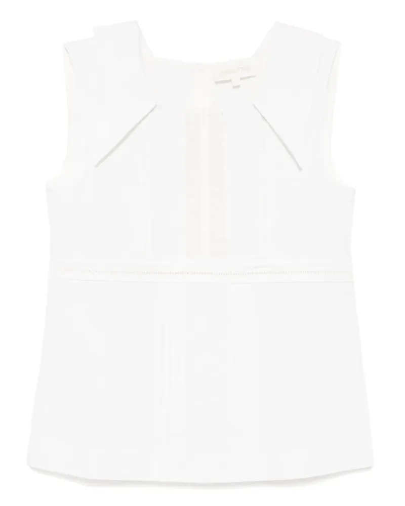 SHUSHU/TONG Top mit eckigem Ausschnitt - Weiß Weiß
