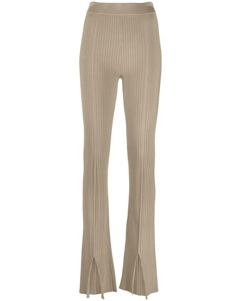 Nanushka Schmale Hose mit Schlitz - Nude Nude