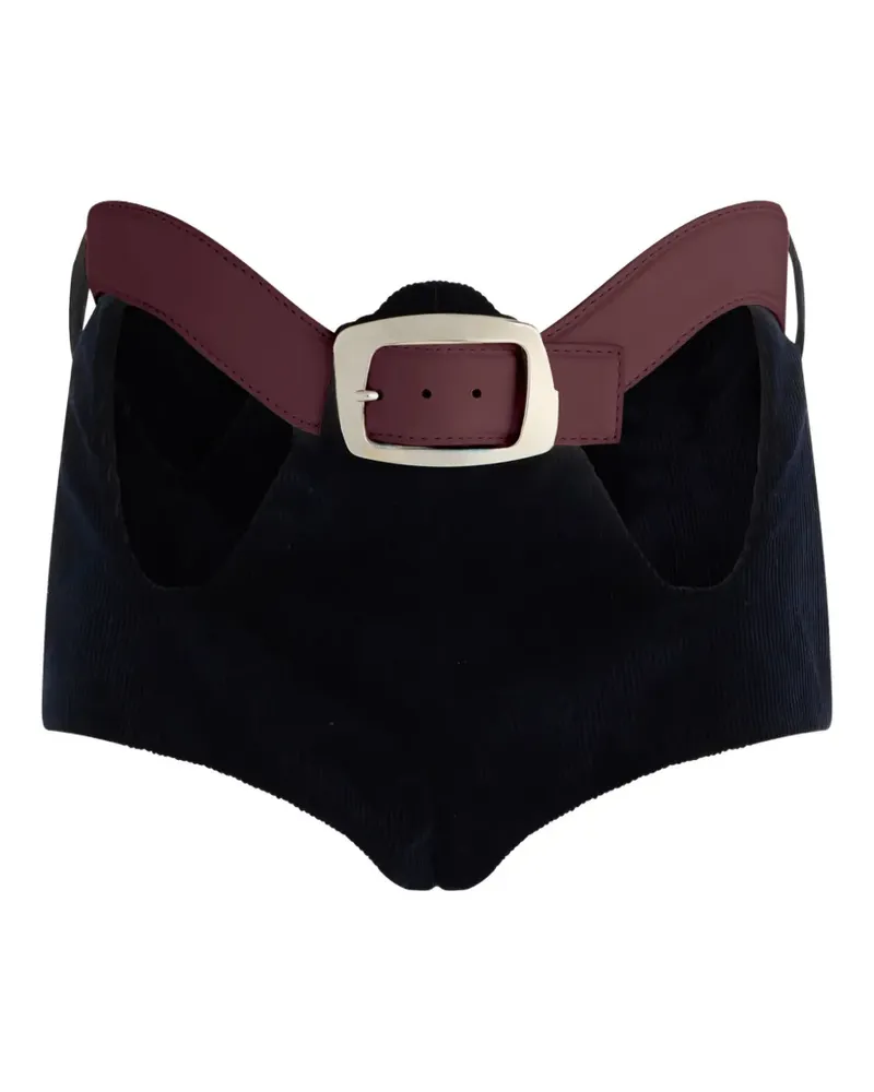 Jean Paul Gaultier Shorts mit Gürtel - Blau Blau