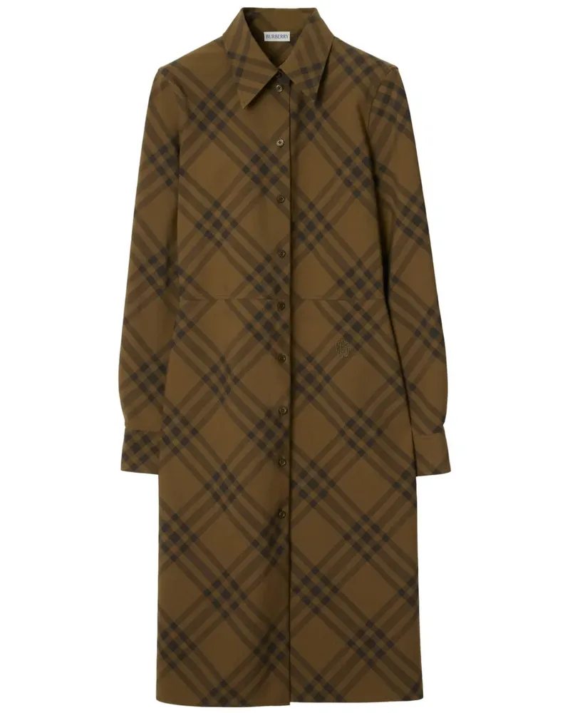 Burberry Kariertes Hemdkleid - Braun Braun