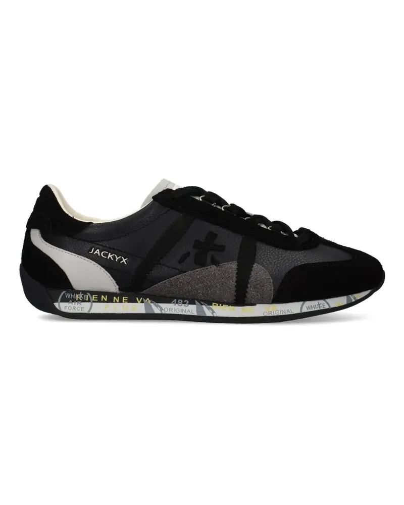 Premiata Jackyx panelled leather sneakers - Schwarz Schwarz