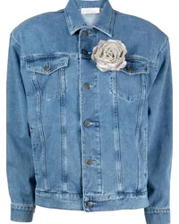 Giuseppe di Morabito Jeansjacke mit Blumenapplikation Blau