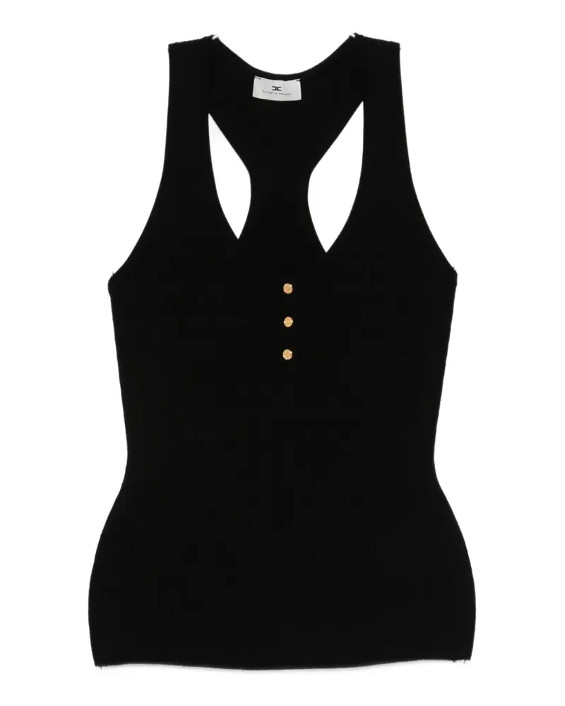 Elisabetta Franchi button-up tank top - Schwarz Schwarz