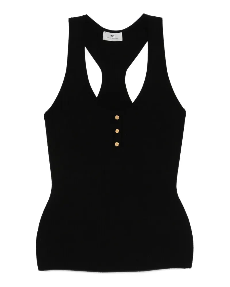 Elisabetta Franchi button-up tank top - Schwarz Schwarz
