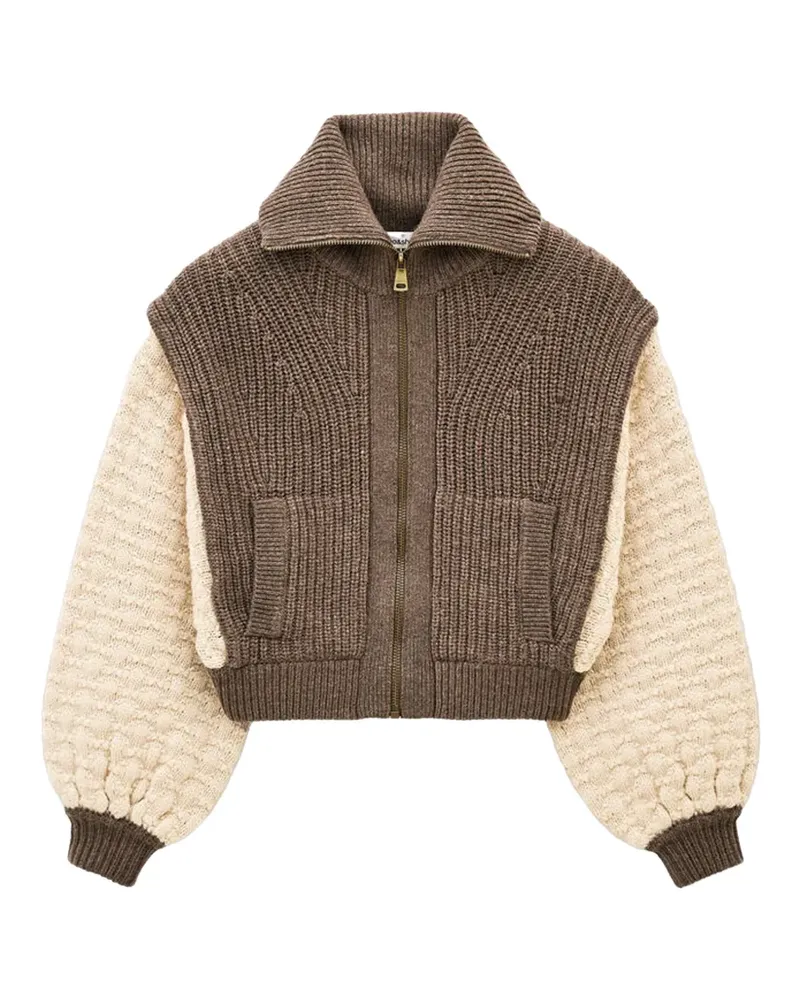 ba&sh Essen Cardigan mit Reißverschluss - Braun Braun