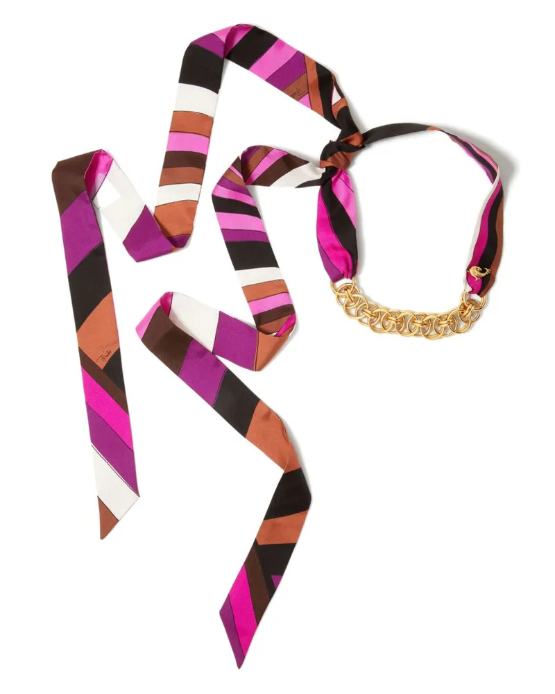 Emilio Pucci Halskette mit Iride-Print - Gold Gold