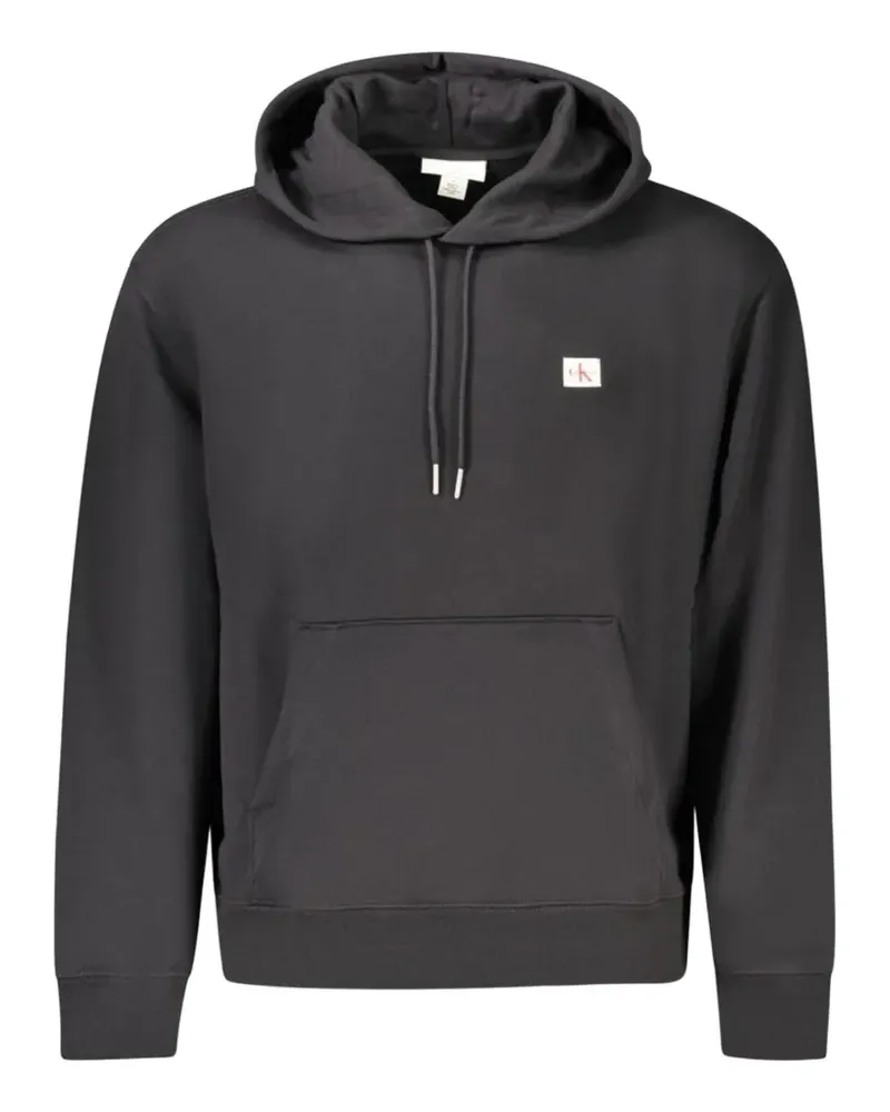 Calvin Klein logo-patch hoodie - Schwarz Schwarz