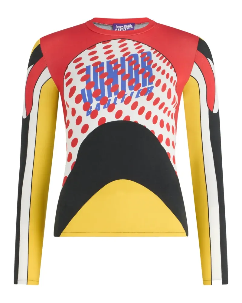 Jean Paul Gaultier Langarmshirt mit Print - Gelb Gelb