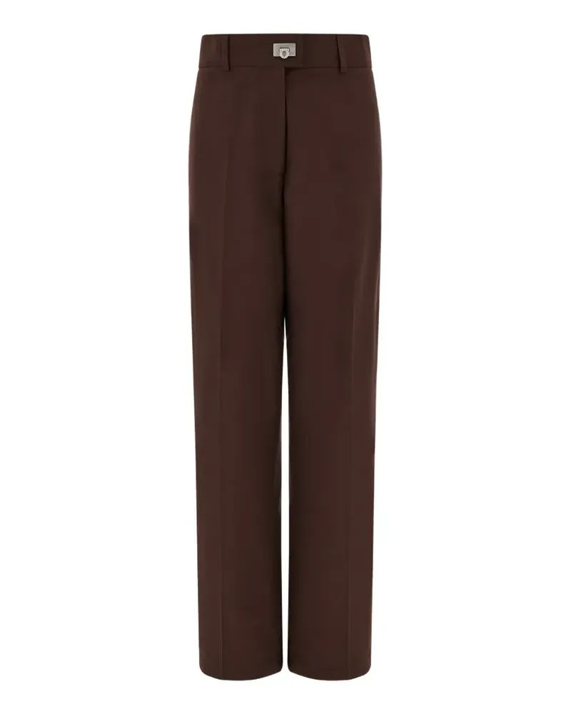 Ferragamo Cropped-Hose mit Logo - Braun Braun