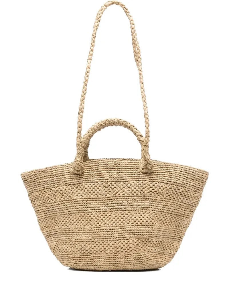 IBELIV braided tote bag - Nude Nude