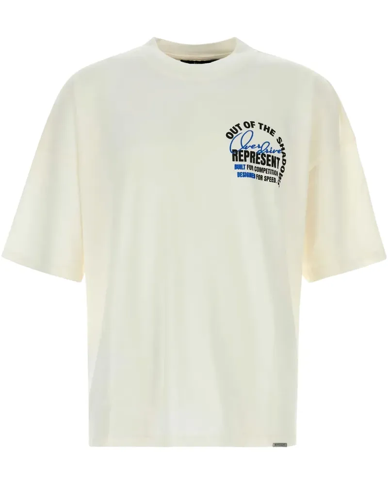 REPRESENT T-Shirt mit Logo-Print - Weiß Weiß
