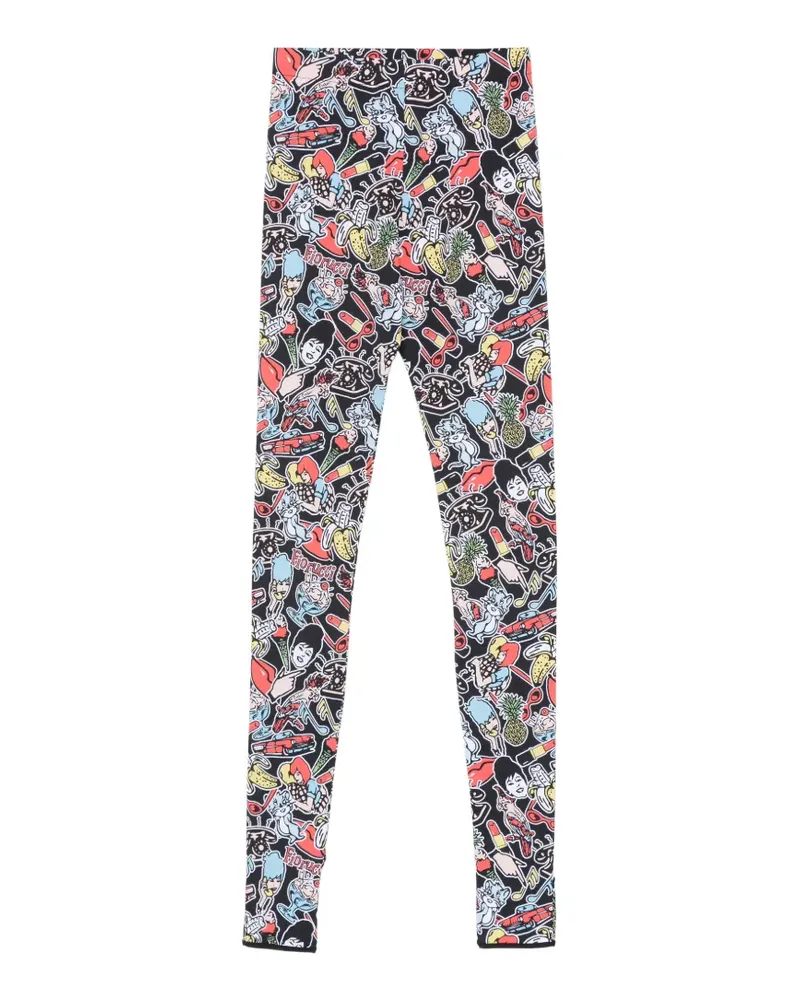 Fiorucci Comic Toys print leggings - Schwarz Schwarz
