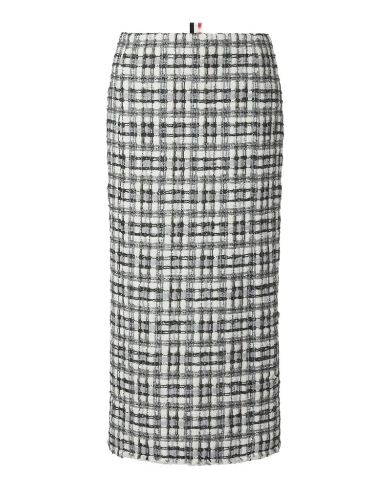 Thom Browne Semi-transparenter Bleistiftrock mit ausgefransten Kanten - Nude Nude