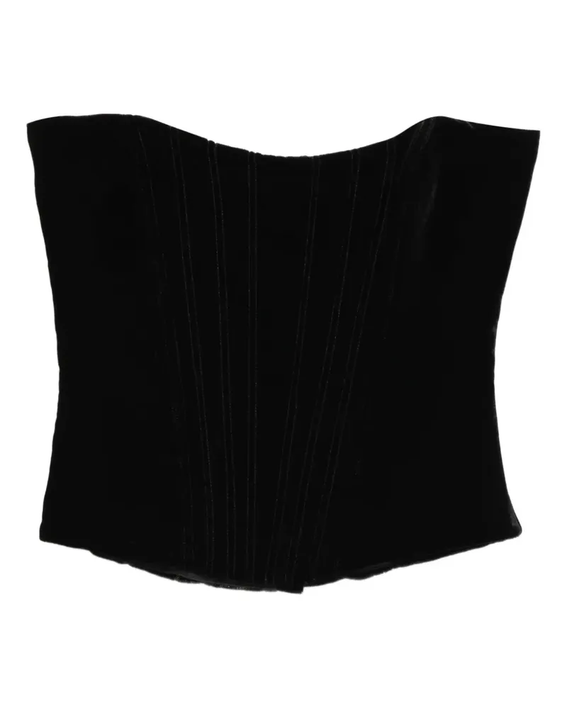 Raquel Diniz Corsage aus Samt - Schwarz Schwarz