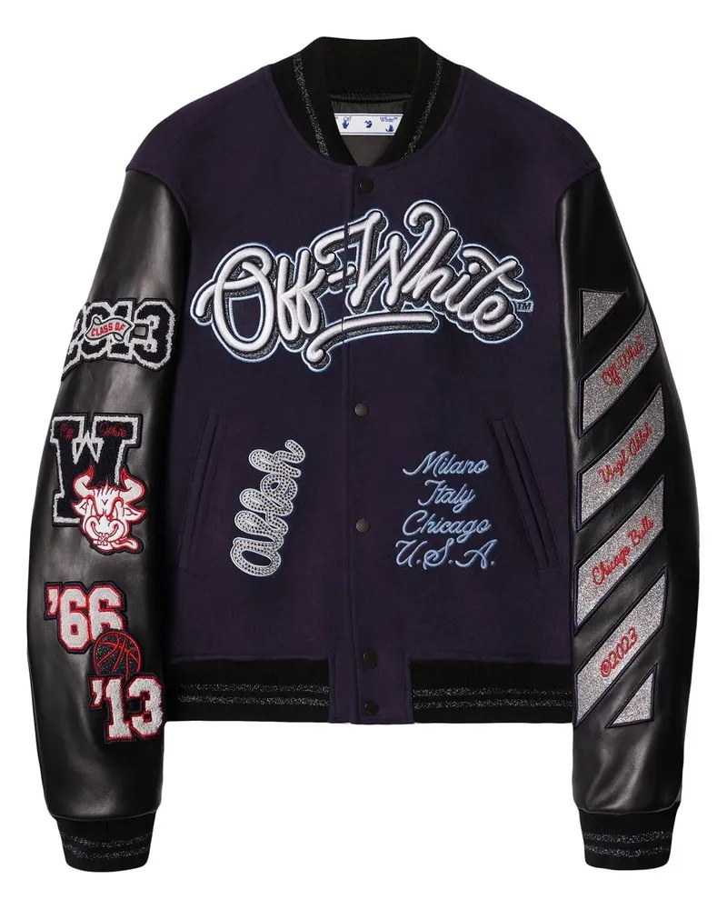 OFF-WHITE c/o Chicago Bulls Blue Collegejacke - Schwarz Schwarz