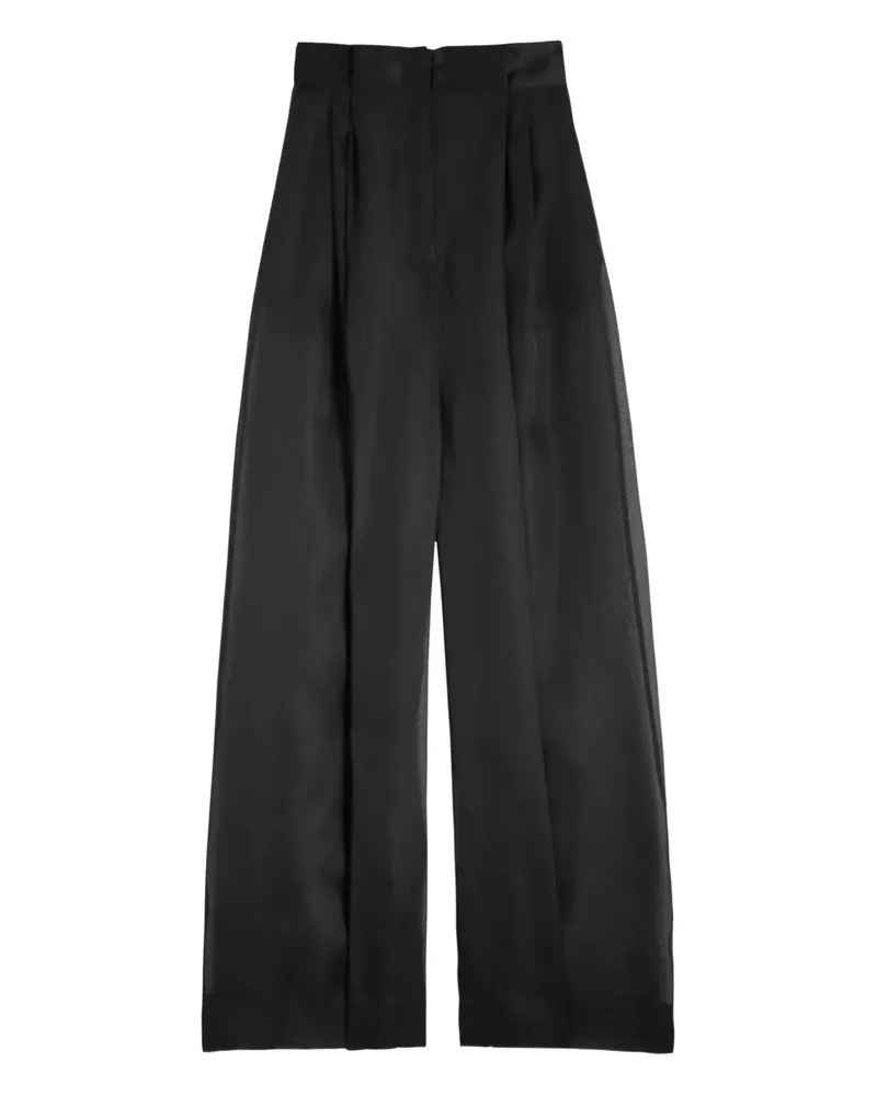 A.W.A.K.E. pleated wide-leg trousers - Schwarz Schwarz