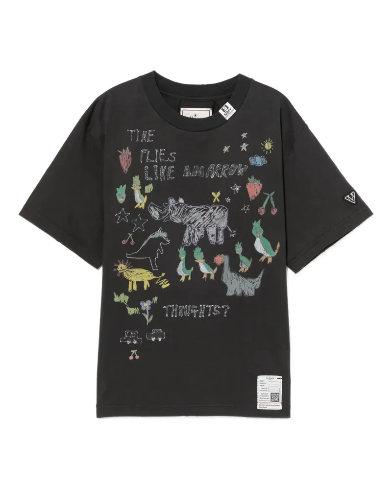 MIHARAYASUHIRO T-Shirt mit grafischem Print - Schwarz Schwarz