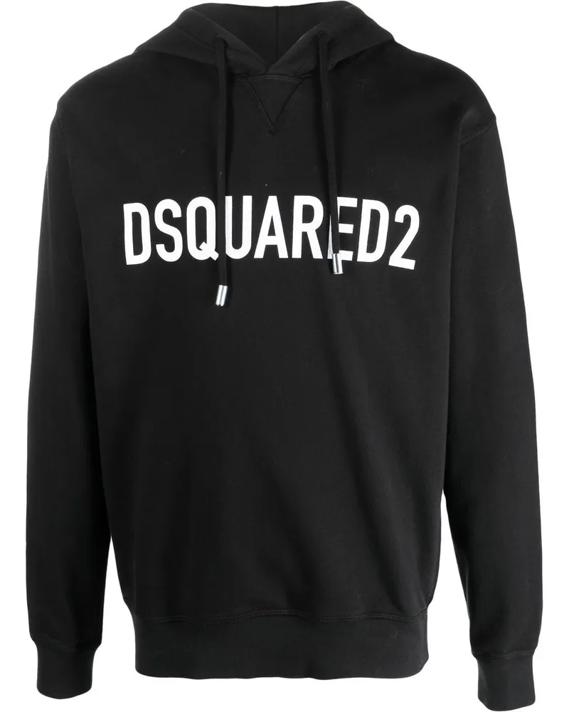 Dsquared2 Hoodie mit Logo-Print - Schwarz Schwarz