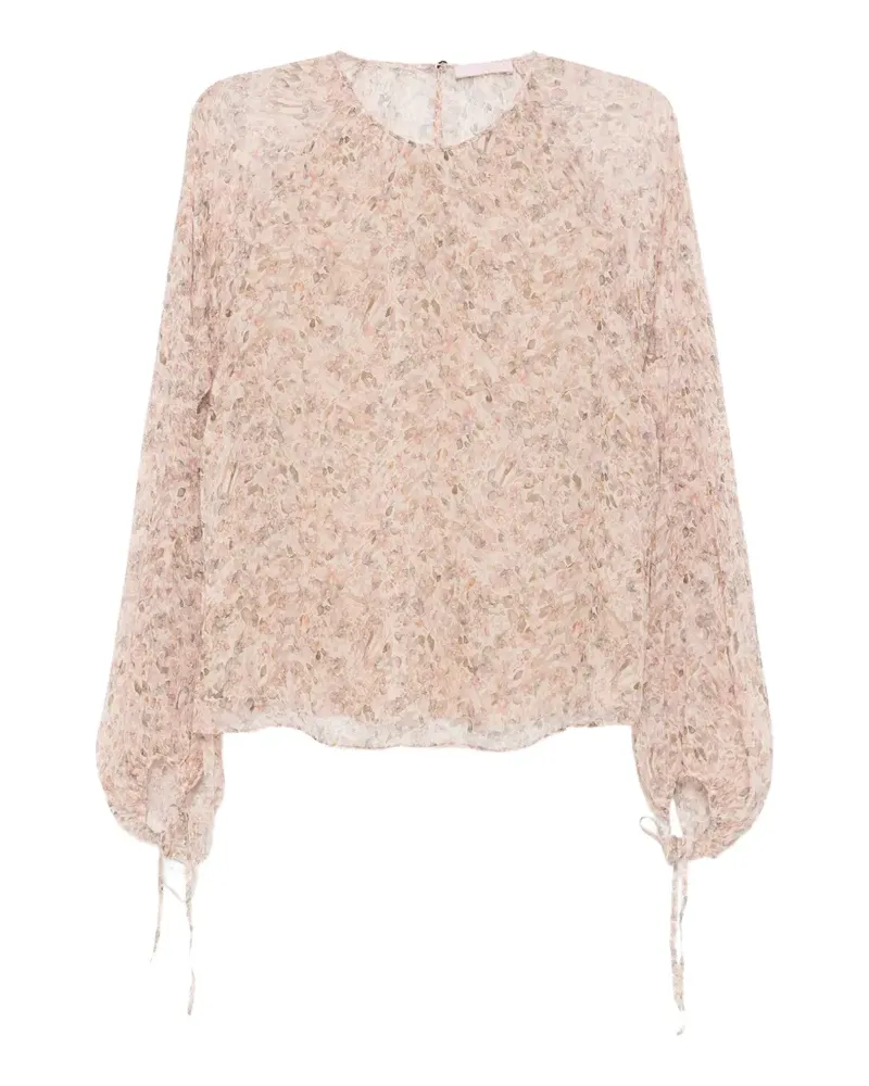 Kristina Ti Bluse mit Blumenprint - Nude Nude