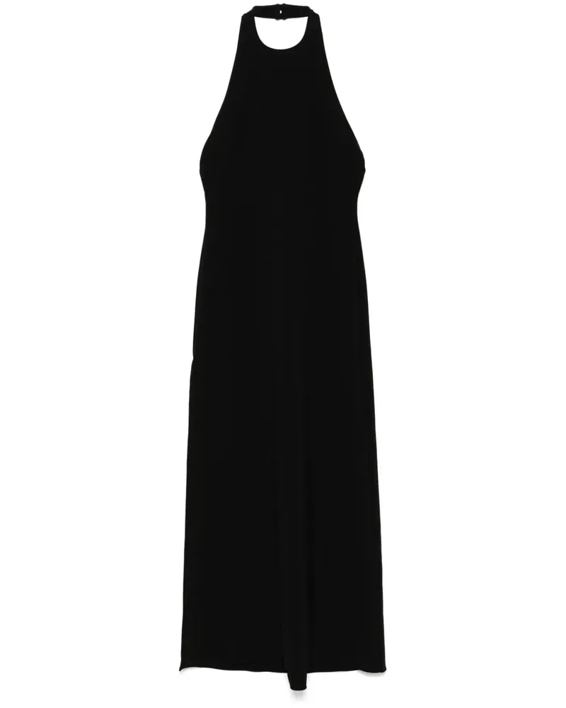 Amsale Italian Neckholder-Kleid aus Krepp - Schwarz Schwarz